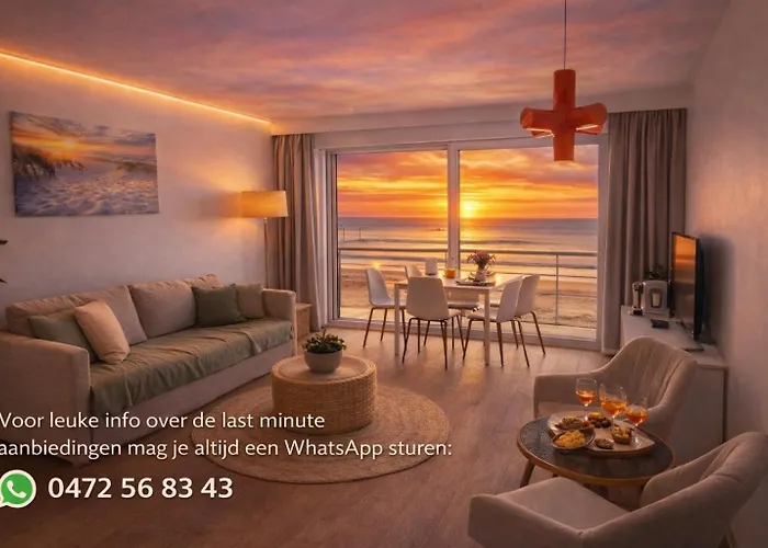 Apartment Zwembad Met Frontaal Zeezicht